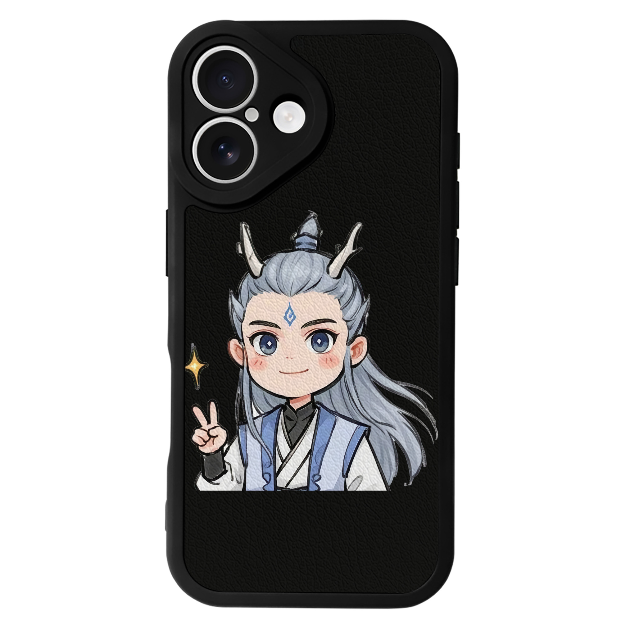 （画像用） Ne Zha 2 ナタ 魔童の大暴れ 【iPhone 16シリーズ対応】シリコンスマホケース（レザー調） 材質：シリコン